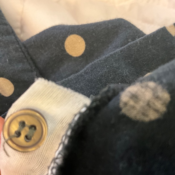 Dark navy Polk dots oversized button shirt M - Picture 9 of 9